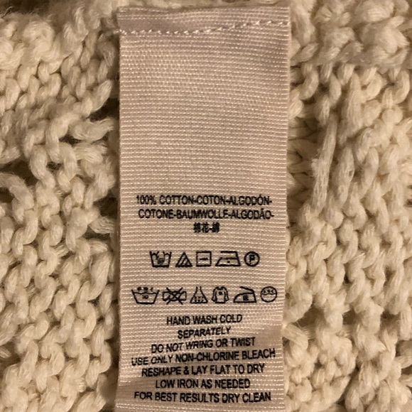 Free People Long Sleeve Traveling Ivory Lacey Sweater - Picture 13 of 15